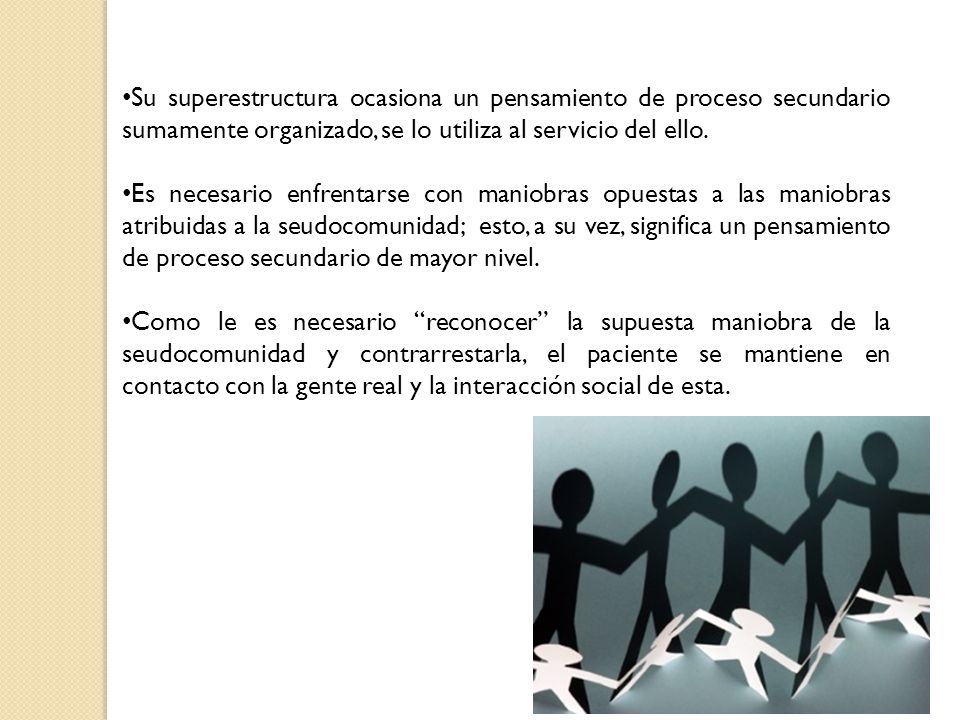 Su superestructura ocasiona un pensamiento de proceso secundario sumamente organizado, se lo utiliza al servicio del ello.