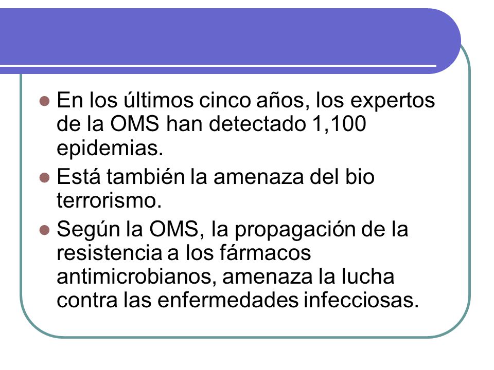 En los últimos cinco años, los expertos de la OMS han detectado 1,100 epidemias.