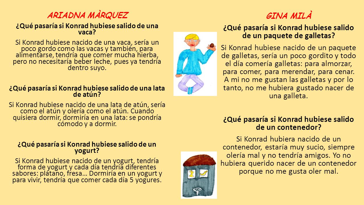 ¿Qué pasaría si Konrad hubiese salido de un paquete de galletas
