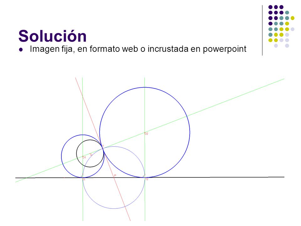 Solución Imagen fija, en formato web o incrustada en powerpoint