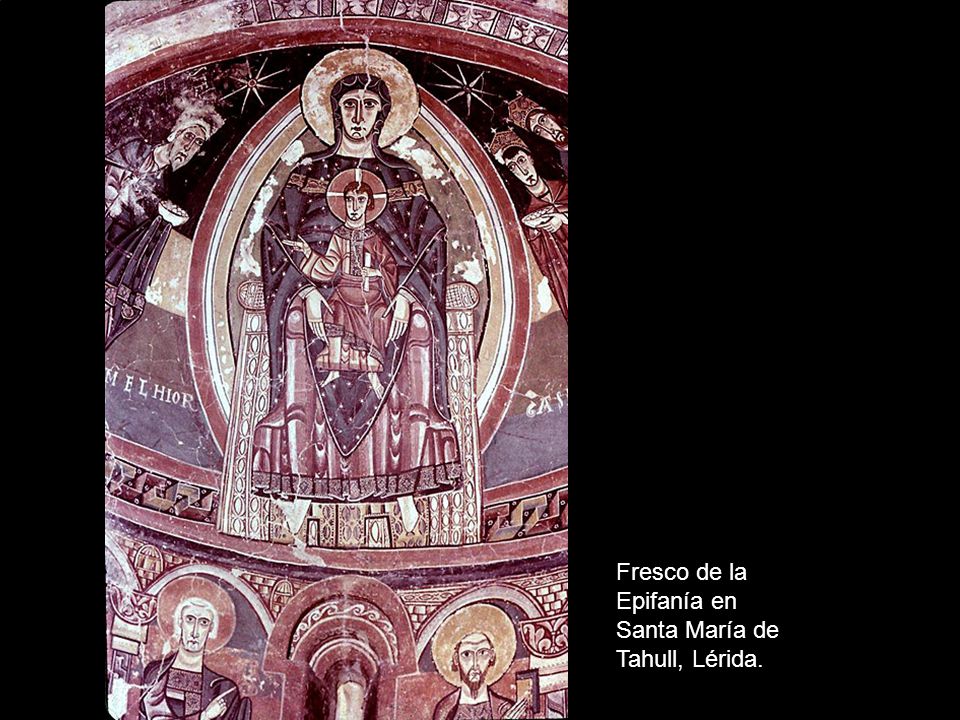 Fresco de la Epifanía en Santa María de Tahull, Lérida.