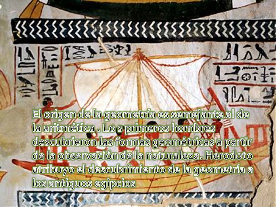 El origen de la geometría es semejante al de la aritmética