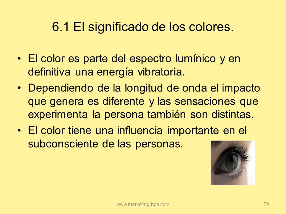 6.1 El significado de los colores.
