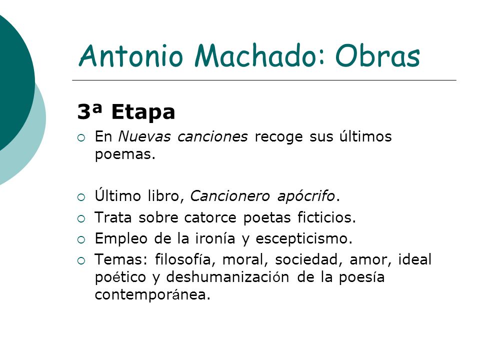 Antonio Machado: Obras