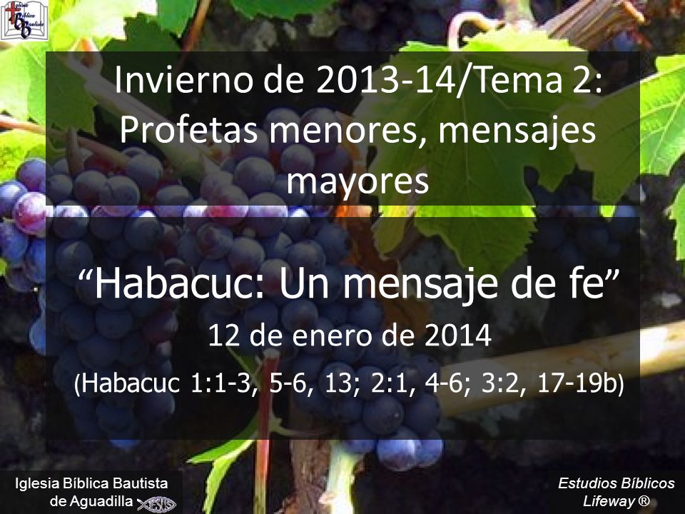 Invierno de /Tema 2: Profetas menores, mensajes mayores