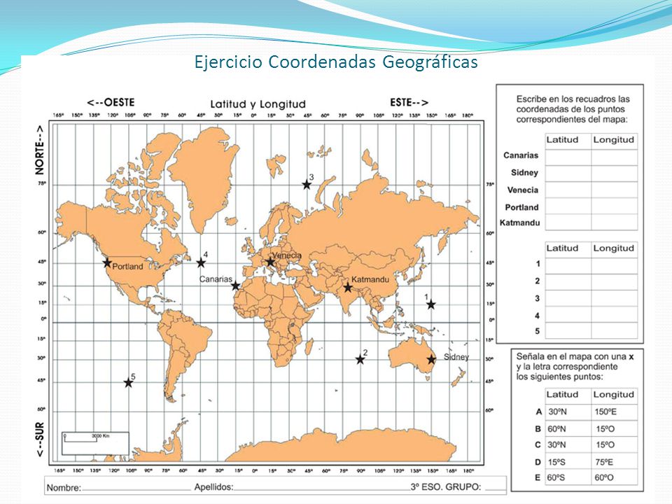 Ejercicio Coordenadas Geográficas