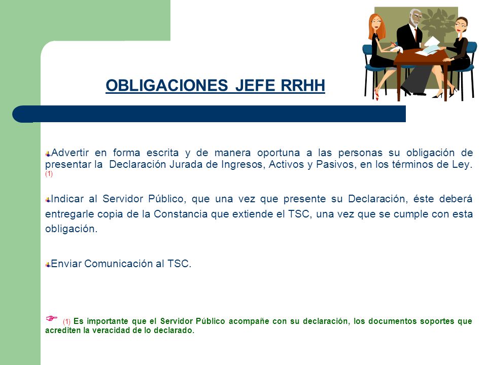 OBLIGACIONES JEFE RRHH