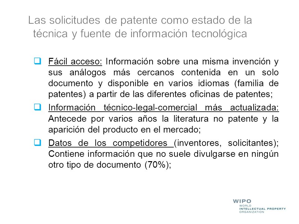 Las solicitudes de patente como estado de la técnica y fuente de información tecnológica