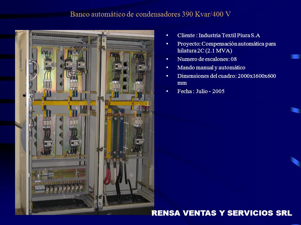 Banco automático de condensadores 390 Kvar/400 V