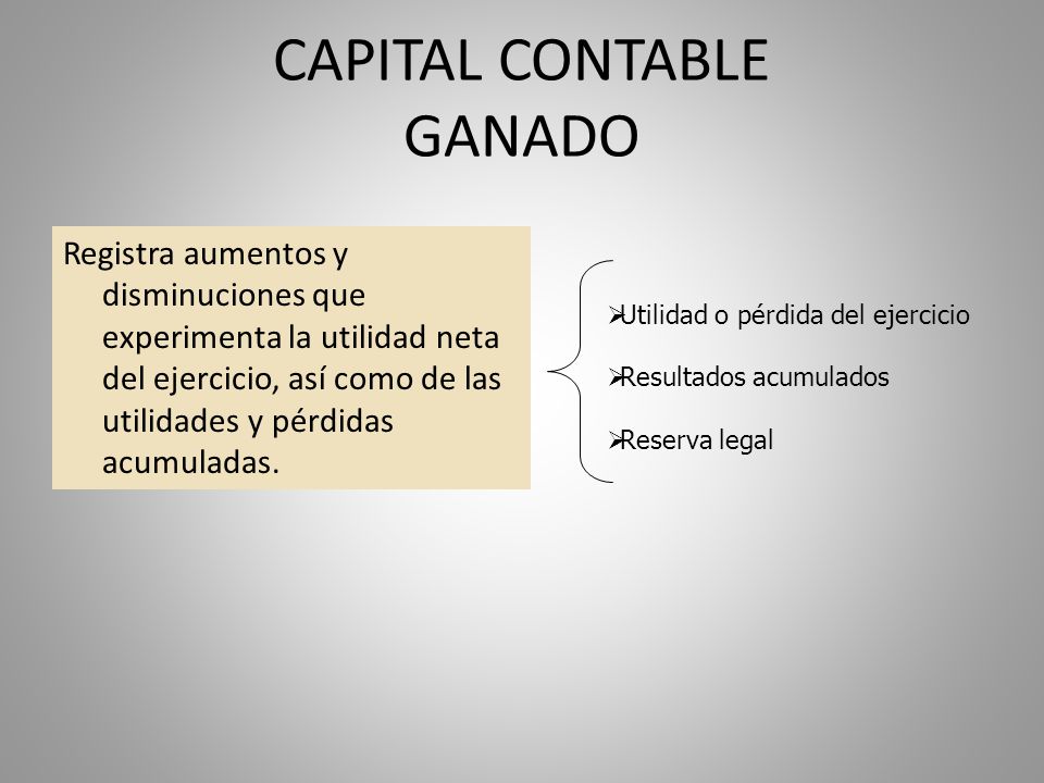 CAPITAL CONTABLE GANADO