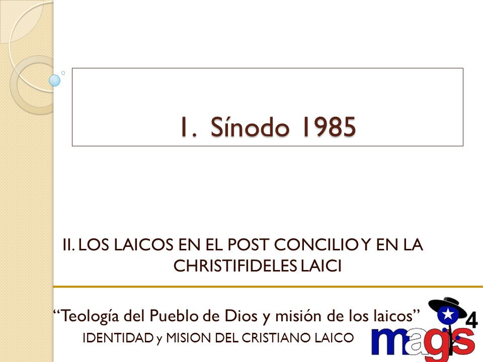 II. LOS LAICOS EN EL POST CONCILIO Y EN LA CHRISTIFIDELES LAICI