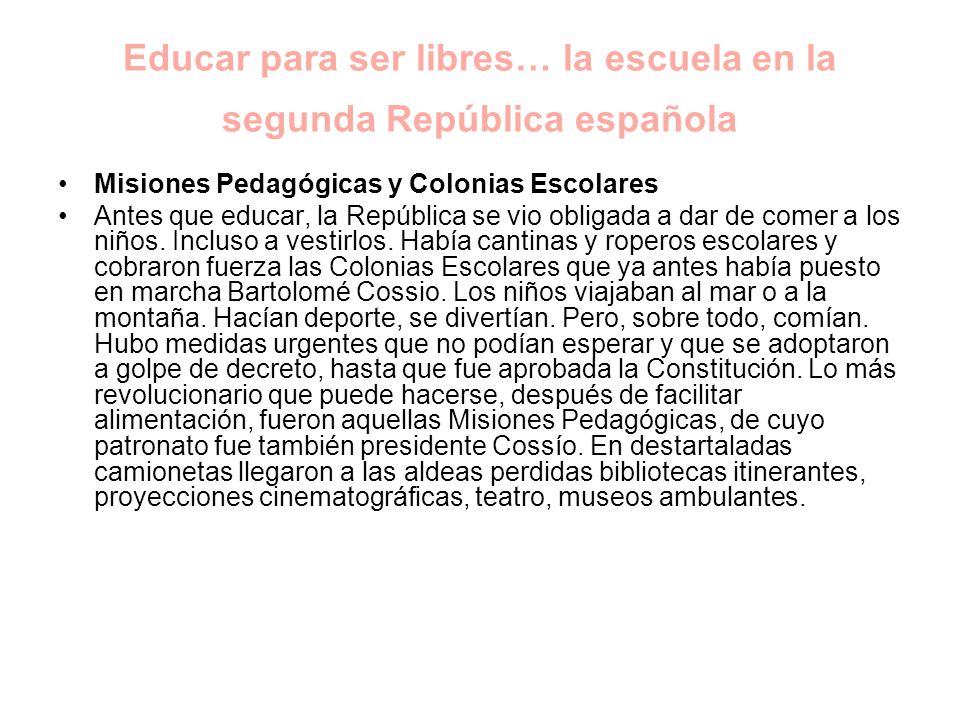 Educar para ser libres… la escuela en la segunda República española