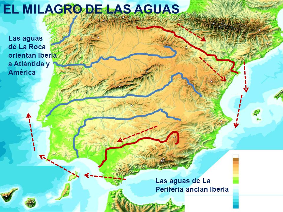EL MILAGRO DE LAS AGUAS Las aguas de La Roca orientan Iberia
