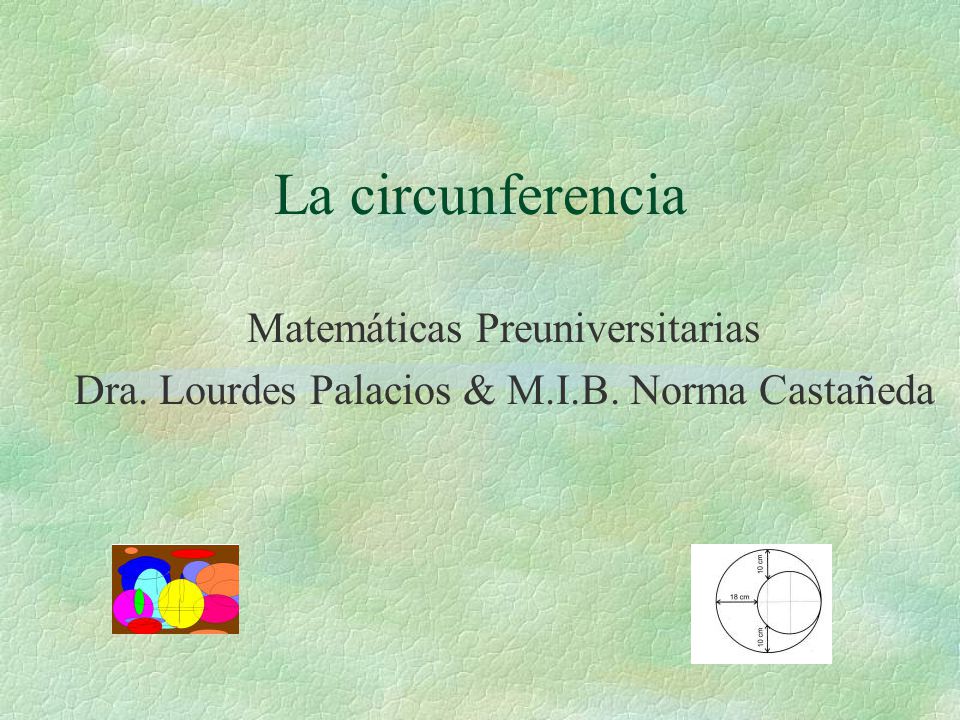 La circunferencia Matemáticas Preuniversitarias