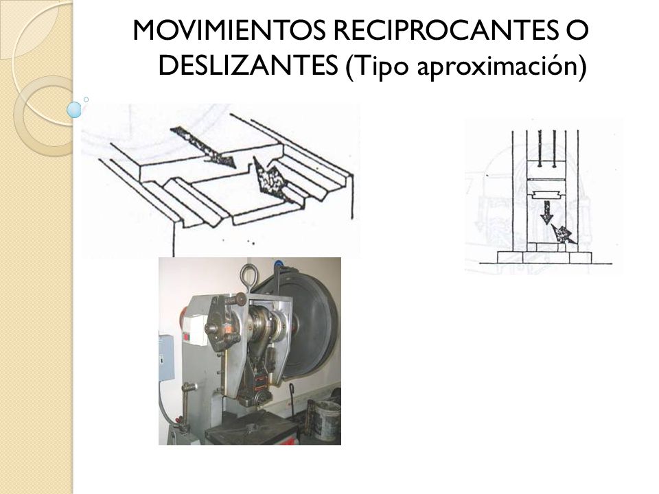 MOVIMIENTOS RECIPROCANTES O DESLIZANTES (Tipo aproximación)