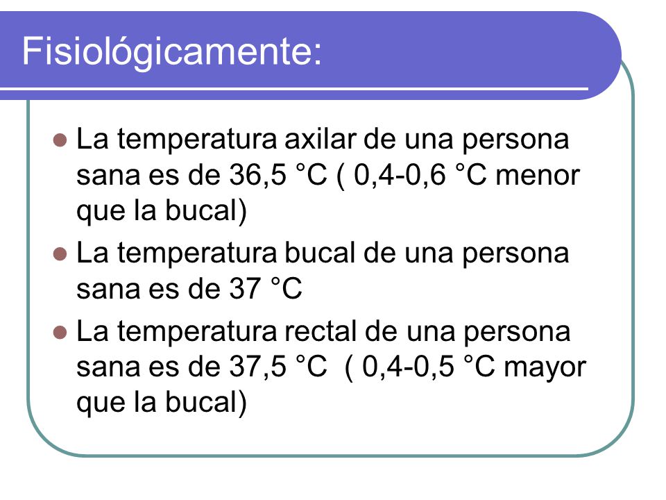 La temperatura puede tomarse en diferentes lugares del cuerpo - ppt  descargar