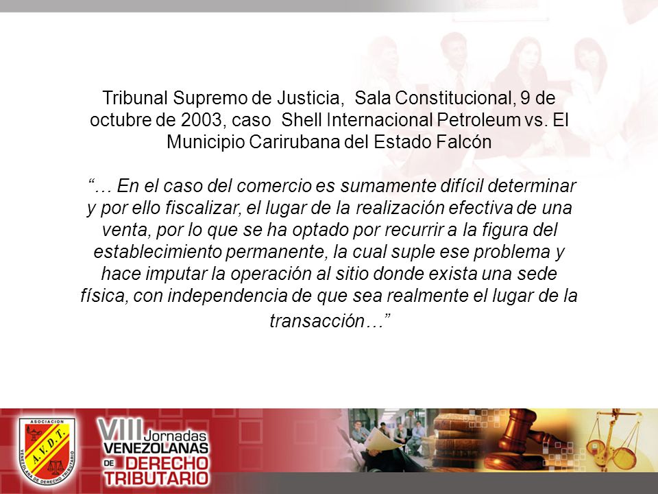 Tribunal Supremo de Justicia, Sala Constitucional, 9 de octubre de 2003, caso Shell Internacional Petroleum vs. El Municipio Carirubana del Estado Falcón