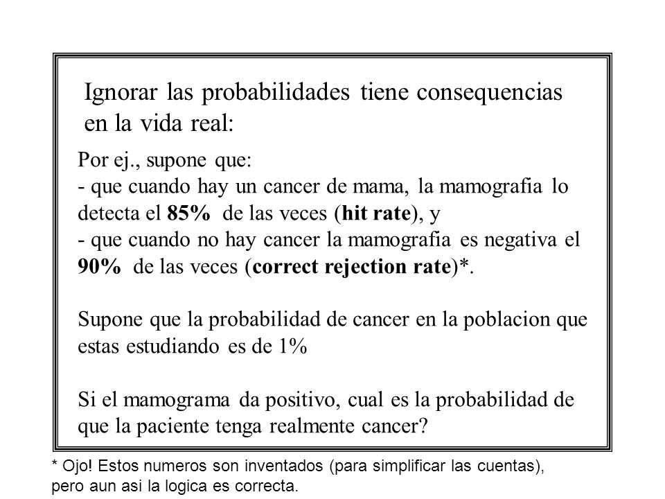 Ignorar las probabilidades tiene consequencias en la vida real: