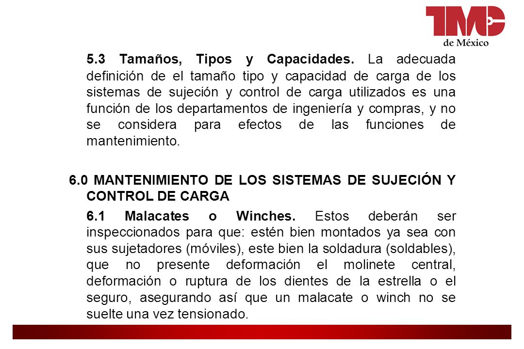 5. 3 Tamaños, Tipos y Capacidades