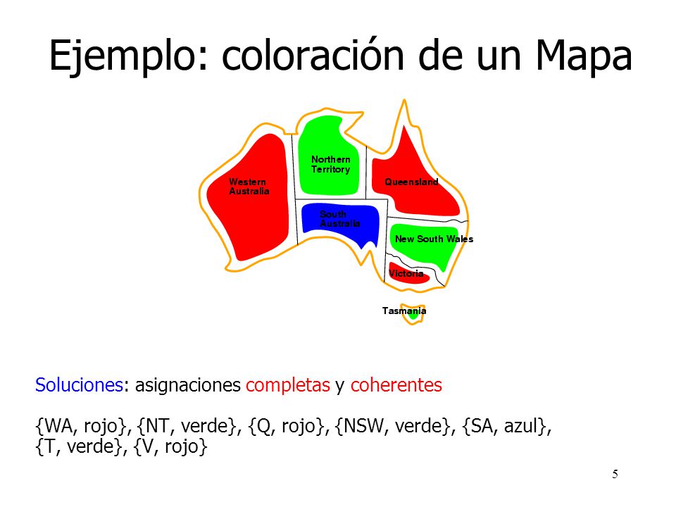 Ejemplo: coloración de un Mapa