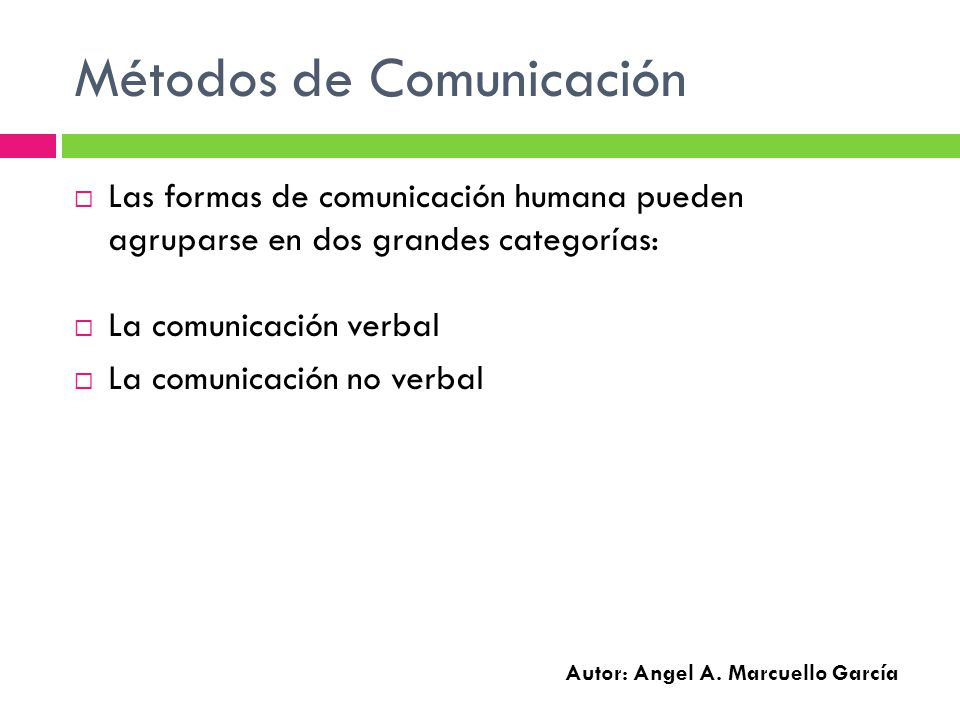 Métodos de Comunicación