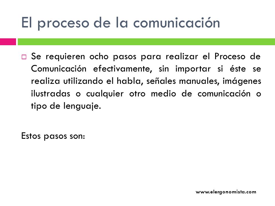 El proceso de la comunicación