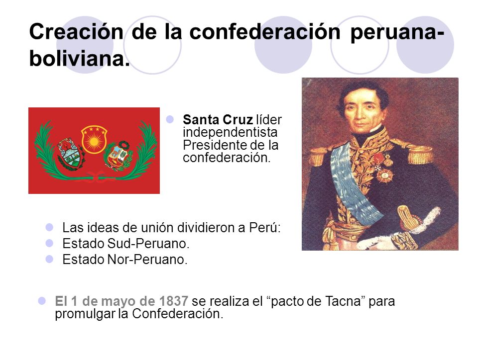 Creación de la confederación peruana-boliviana.