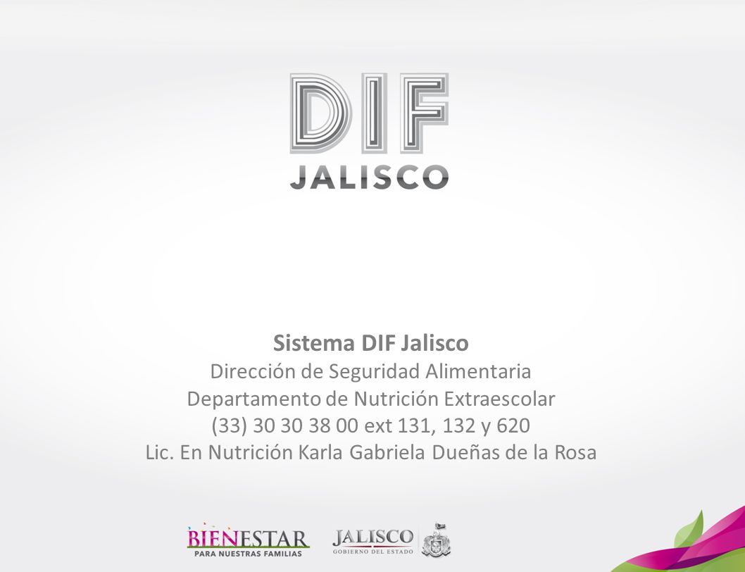 Sistema DIF Jalisco Dirección de Seguridad Alimentaria