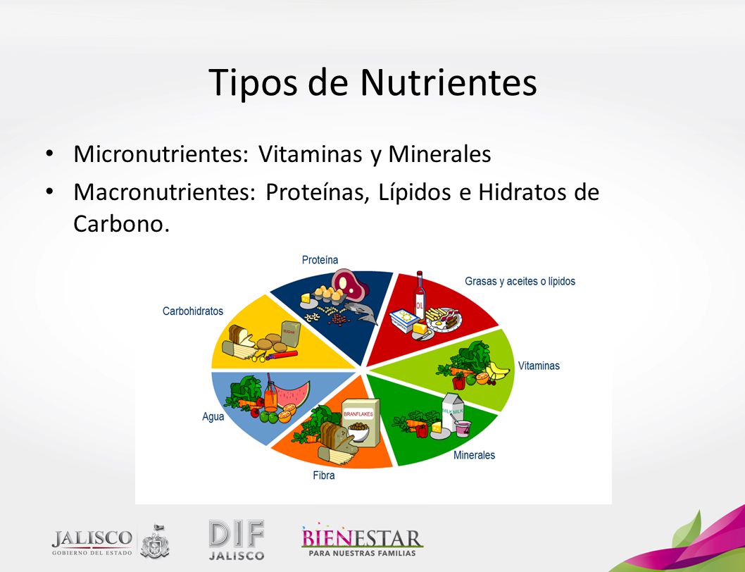 Tipos de Nutrientes Micronutrientes: Vitaminas y Minerales