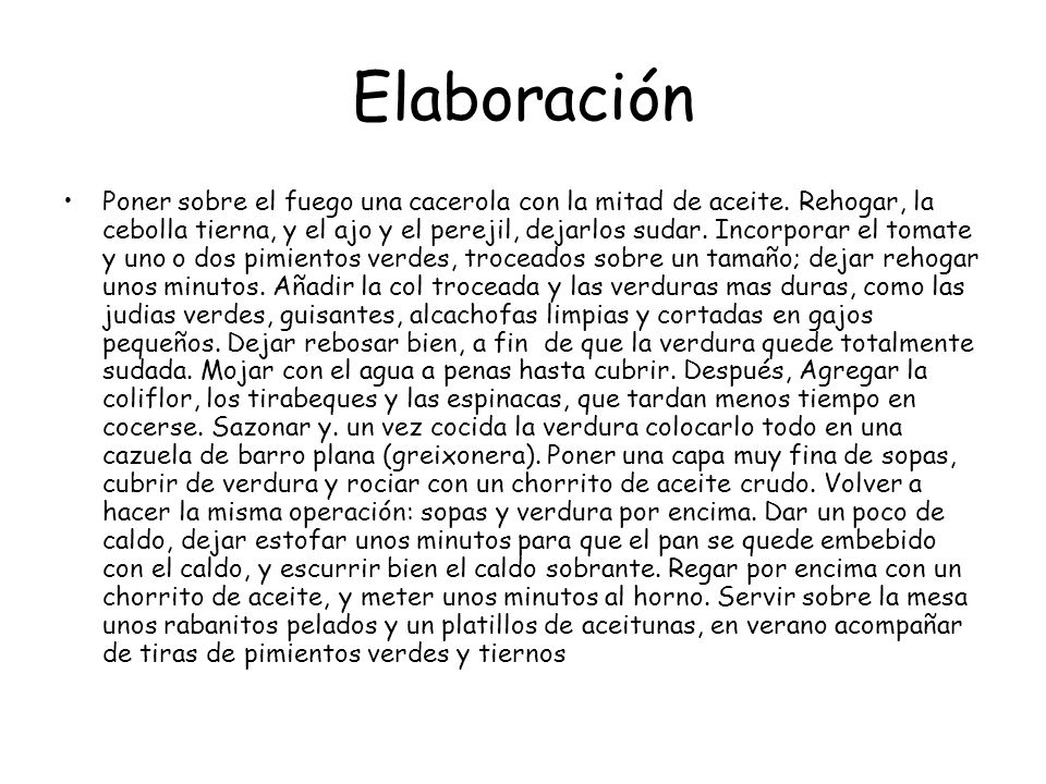 Elaboración