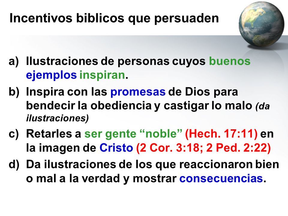 Incentivos biblicos que persuaden