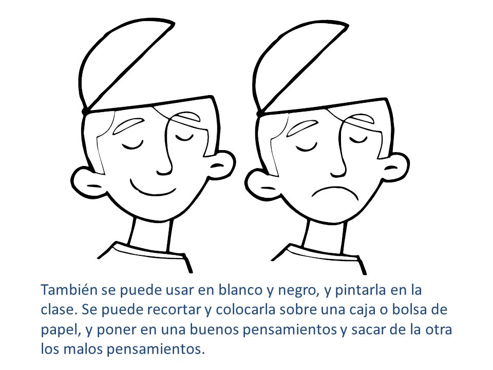 También se puede usar en blanco y negro, y pintarla en la clase
