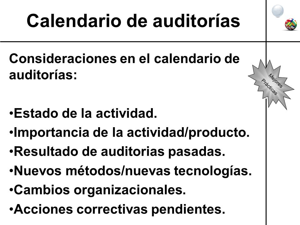 Calendario de auditorías