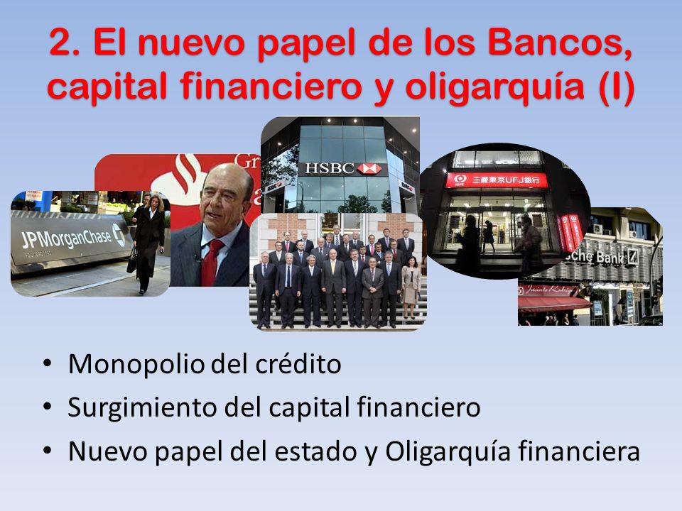 2. El nuevo papel de los Bancos, capital financiero y oligarquía (I)