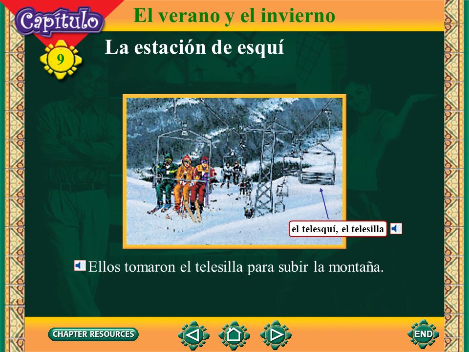 El verano y el invierno La estación de esquí 9