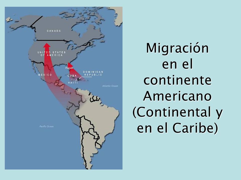Migración en el continente Americano (Continental y en el Caribe)