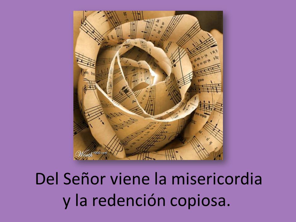 Del Señor viene la misericordia y la redención copiosa.