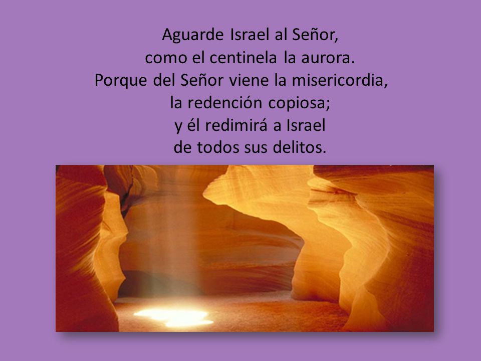 Aguarde Israel al Señor, como el centinela la aurora.