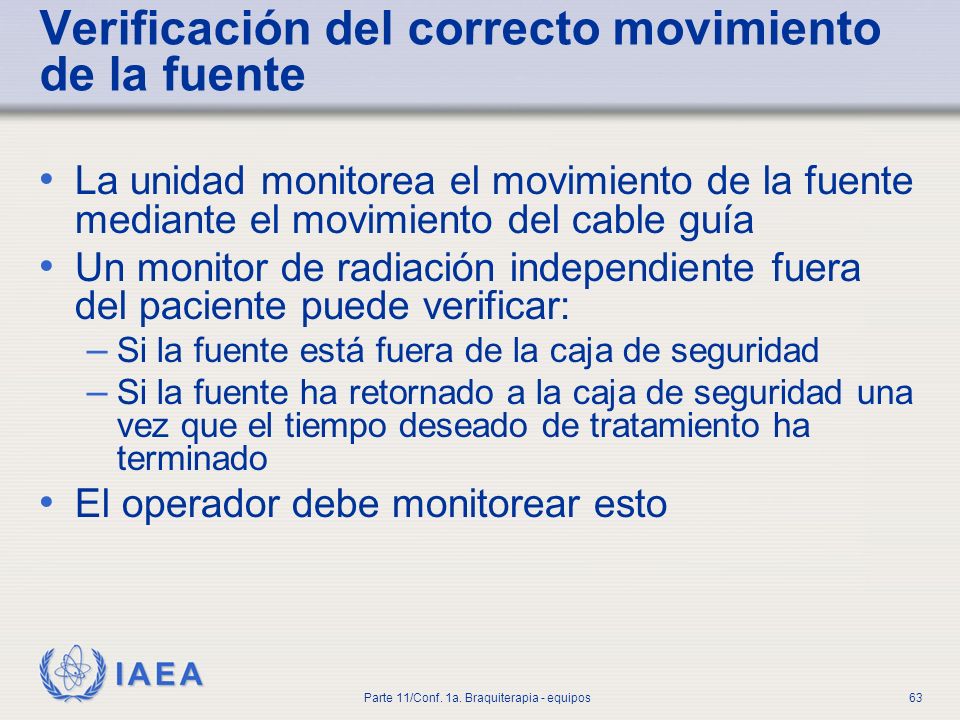 Verificación del correcto movimiento de la fuente