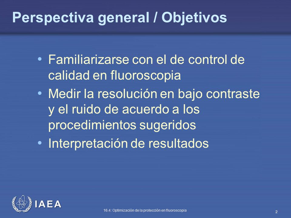 Perspectiva general / Objetivos