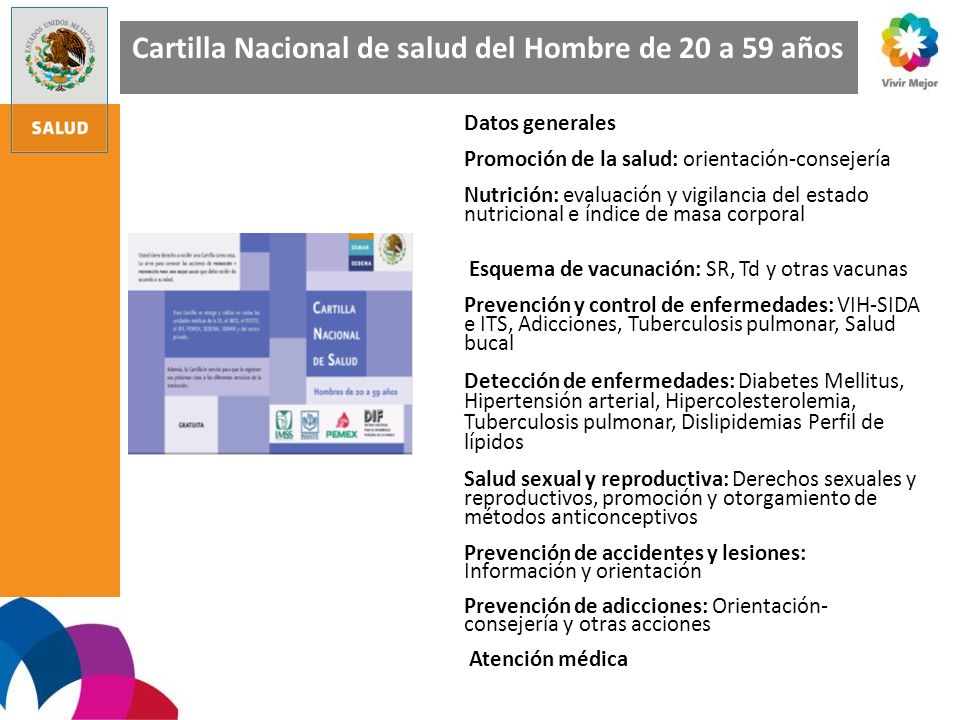 Cartilla Nacional de salud del Hombre de 20 a 59 años