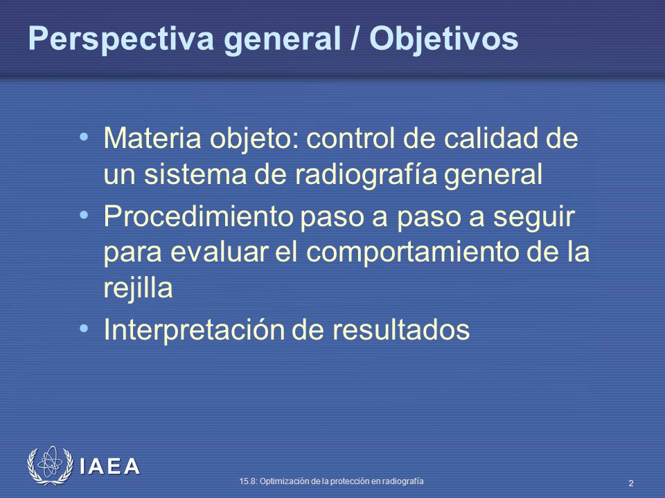 Perspectiva general / Objetivos