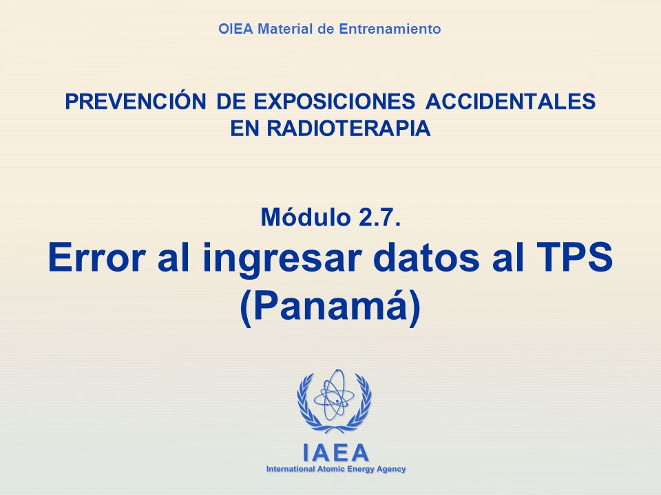 Módulo 2.7. Error al ingresar datos al TPS (Panamá)