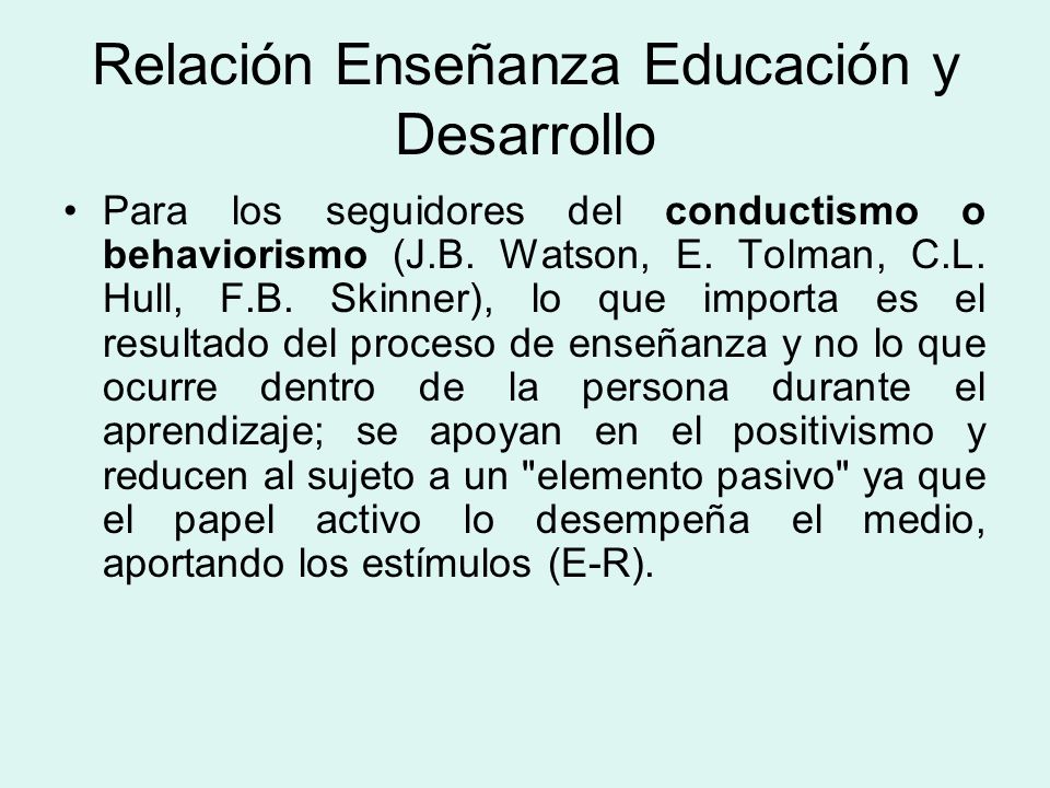 Relación Enseñanza Educación y Desarrollo