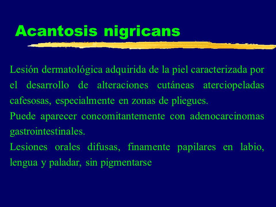 Acantosis nigricans