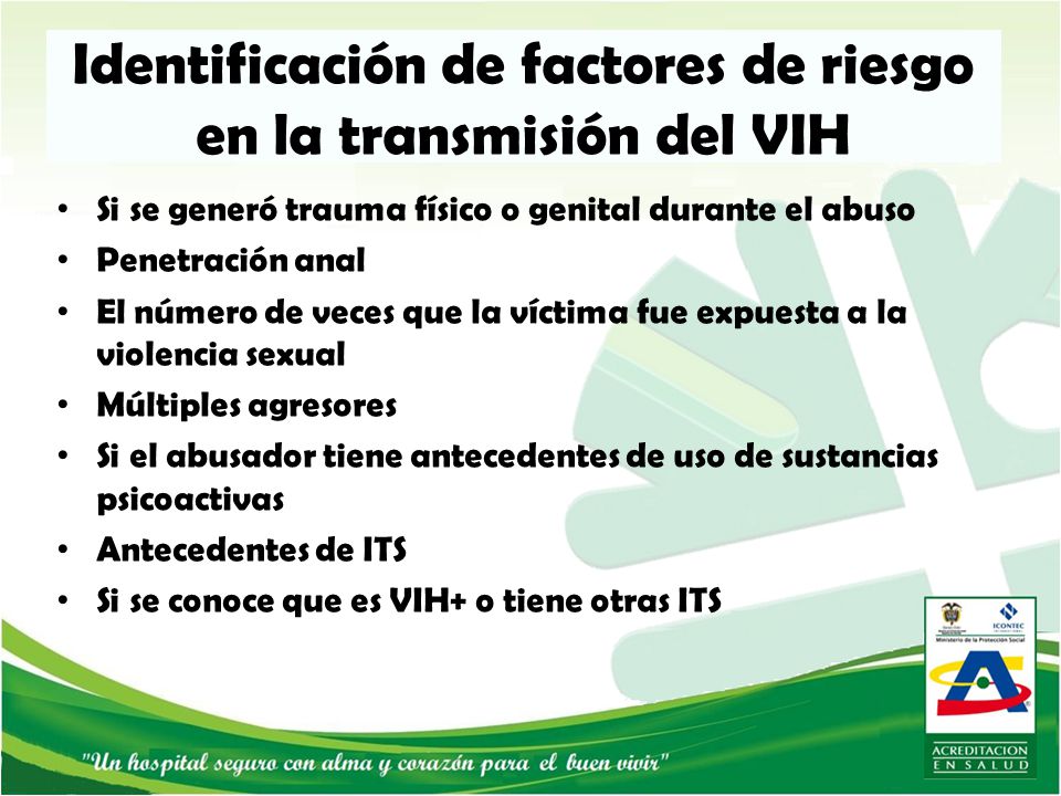 Identificación de factores de riesgo en la transmisión del VIH