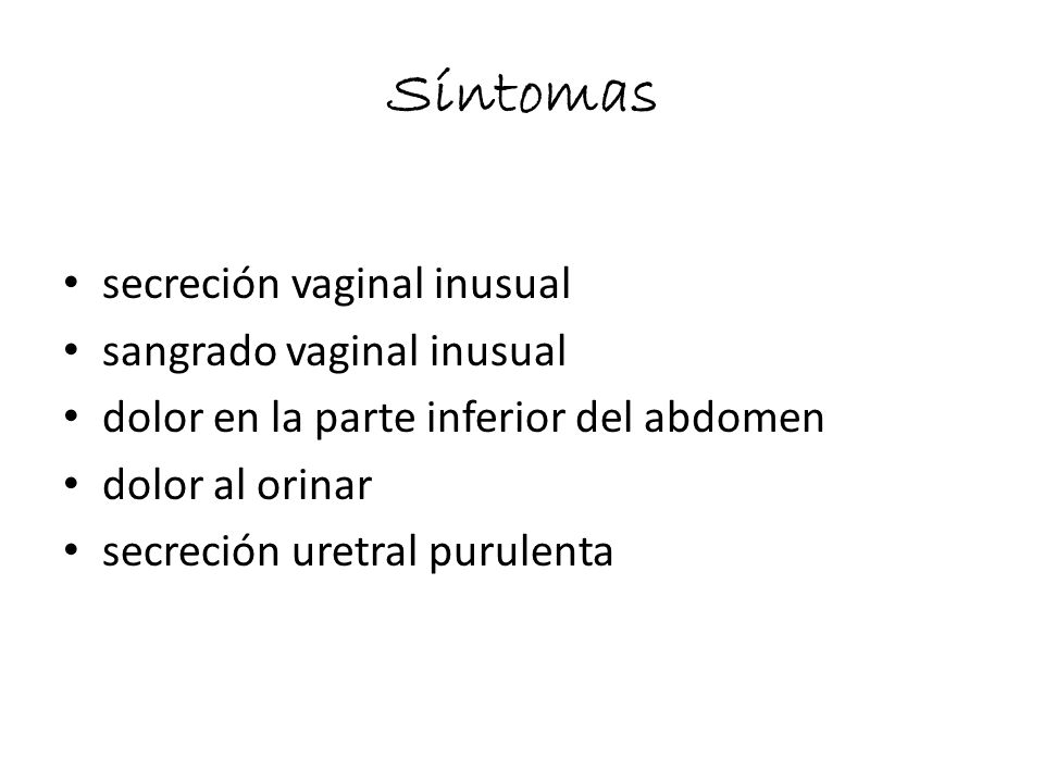 Síntomas secreción vaginal inusual sangrado vaginal inusual