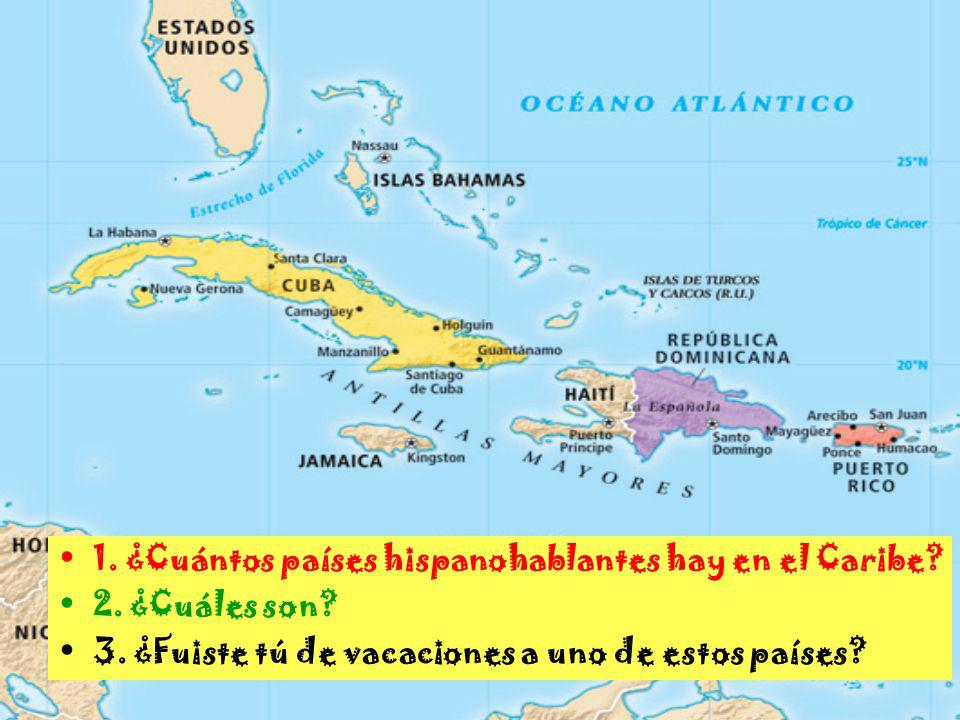 1. ¿Cuántos países hispanohablantes hay en el Caribe