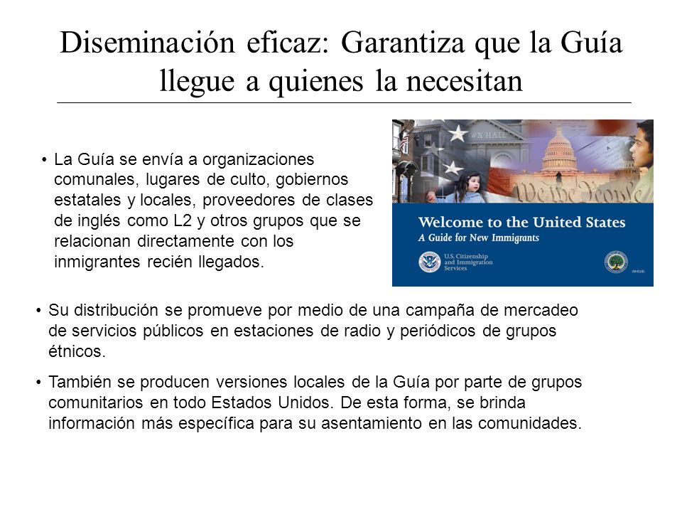 Diseminación eficaz: Garantiza que la Guía llegue a quienes la necesitan