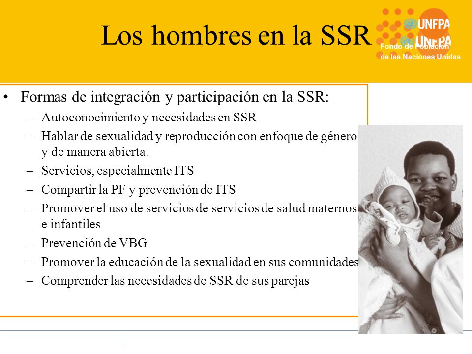 Los hombres en la SSR Formas de integración y participación en la SSR: